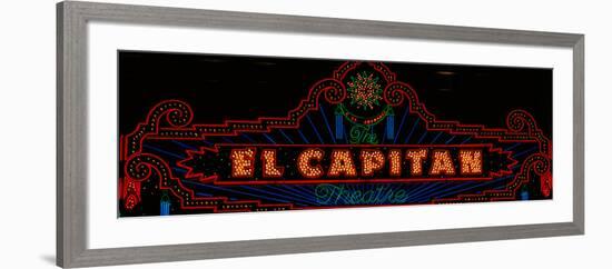 El Capitan Theatre Sign in Hollywood, California-null-Framed Photographic Print
