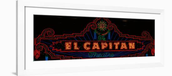 El Capitan Theatre Sign in Hollywood, California-null-Framed Photographic Print