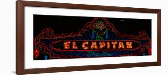 El Capitan Theatre Sign in Hollywood, California-null-Framed Photographic Print