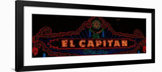 El Capitan Theatre Sign in Hollywood, California-null-Framed Photographic Print