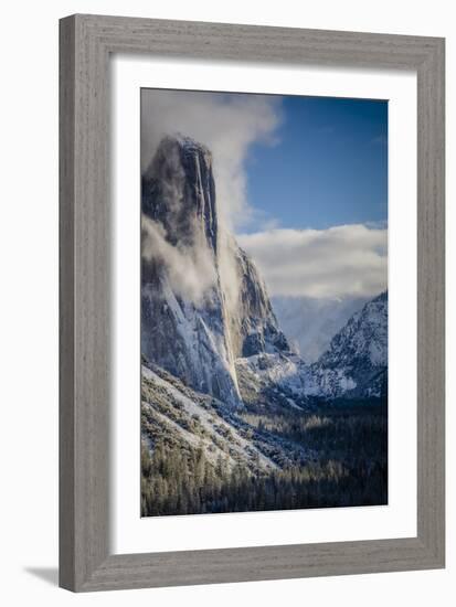 El Capitan With A Fresh Blanket Of Snow During The Morning-Joe Azure-Framed Photographic Print