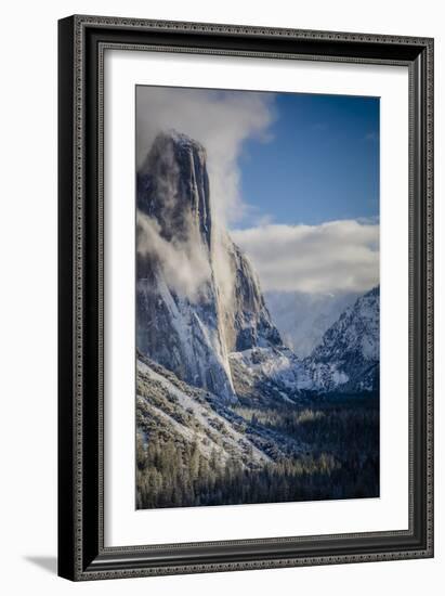 El Capitan With A Fresh Blanket Of Snow During The Morning-Joe Azure-Framed Photographic Print