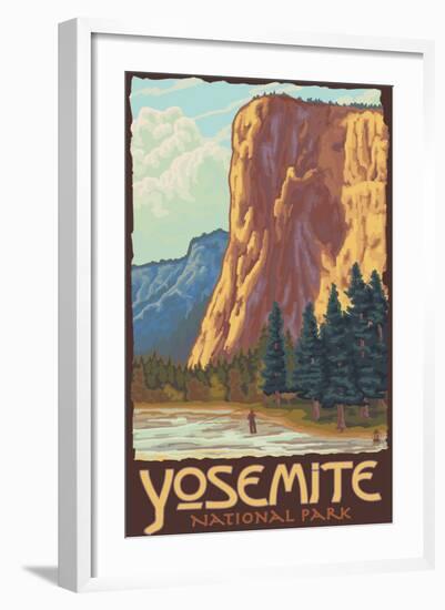 El Capitan, Yosemite National Park, California-Lantern Press-Framed Art Print