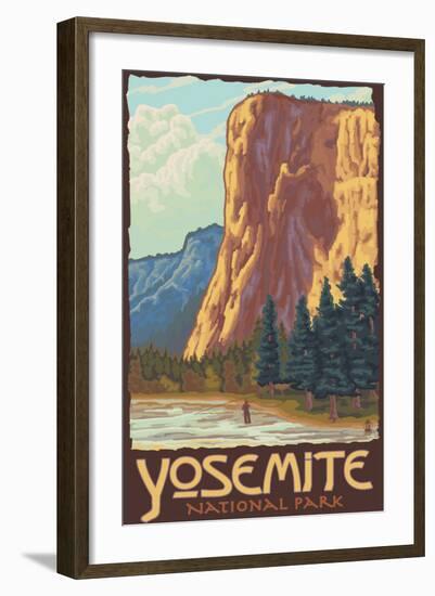 El Capitan, Yosemite National Park, California-Lantern Press-Framed Art Print