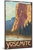 El Capitan, Yosemite National Park, California-Lantern Press-Mounted Art Print