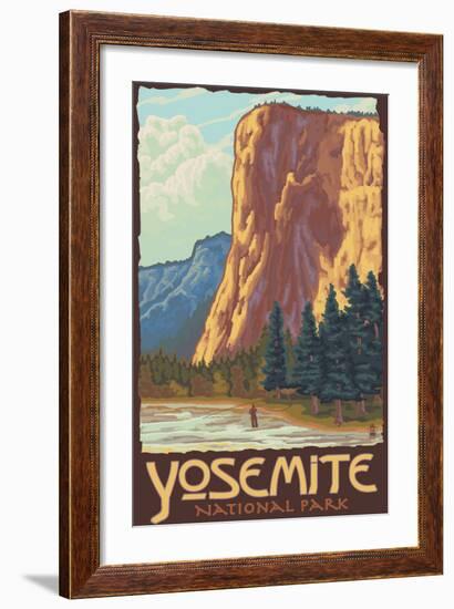 El Capitan, Yosemite National Park, California-Lantern Press-Framed Art Print