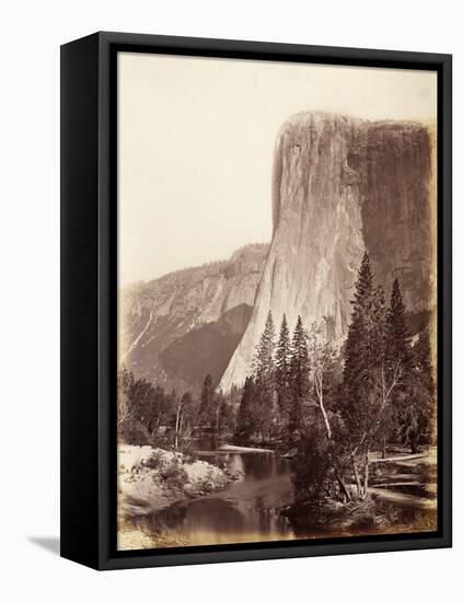 El Capitan, Yosemite National Park, Usa, 1861-75-Carleton Emmons Watkins-Framed Premier Image Canvas