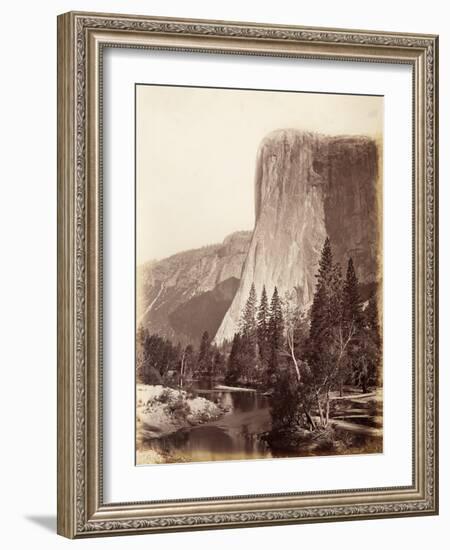 El Capitan, Yosemite National Park, Usa, 1861-75-Carleton Emmons Watkins-Framed Photographic Print