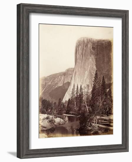 El Capitan, Yosemite National Park, Usa, 1861-75-Carleton Emmons Watkins-Framed Photographic Print