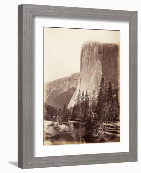 El Capitan, Yosemite National Park, Usa, 1861-75-Carleton Emmons Watkins-Framed Photographic Print