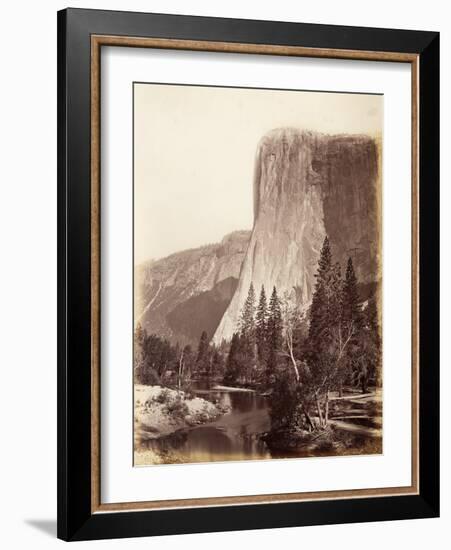 El Capitan, Yosemite National Park, Usa, 1861-75-Carleton Emmons Watkins-Framed Photographic Print