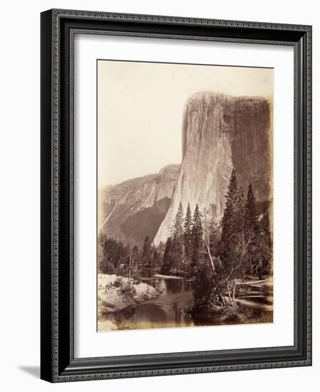 El Capitan, Yosemite National Park, Usa, 1861-75-Carleton Emmons Watkins-Framed Photographic Print