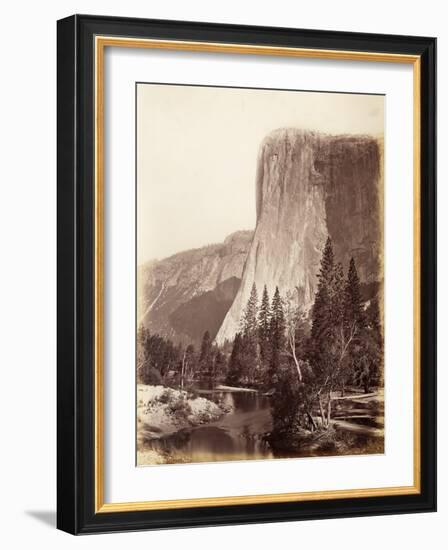 El Capitan, Yosemite National Park, Usa, 1861-75-Carleton Emmons Watkins-Framed Photographic Print