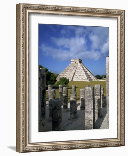 El Castillo from Mil Columnas, Grupo Delas, Chichen Itza, Yucatan, Mexico-Rob Cousins-Framed Photographic Print