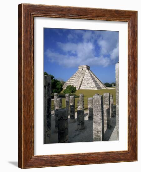 El Castillo from Mil Columnas, Grupo Delas, Chichen Itza, Yucatan, Mexico-Rob Cousins-Framed Photographic Print