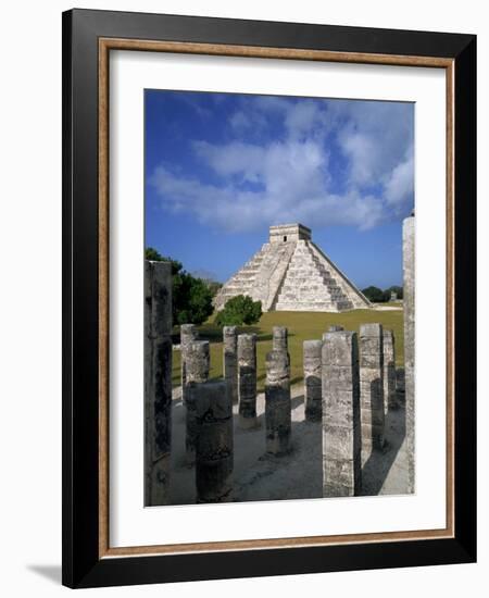 El Castillo from Mil Columnas, Grupo Delas, Chichen Itza, Yucatan, Mexico-Rob Cousins-Framed Photographic Print