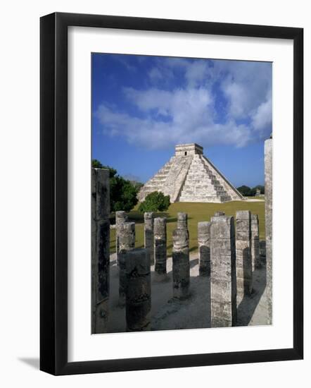 El Castillo from Mil Columnas, Grupo Delas, Chichen Itza, Yucatan, Mexico-Rob Cousins-Framed Photographic Print