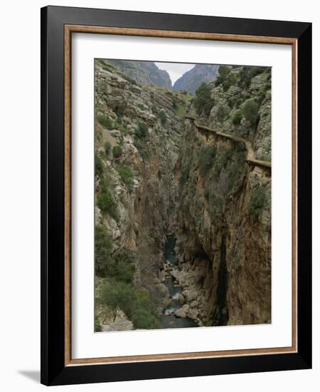 El Chorro Gorge and the Old Catwalk, Malaga Province, Andalucia, Spain, Europe-Maxwell Duncan-Framed Photographic Print