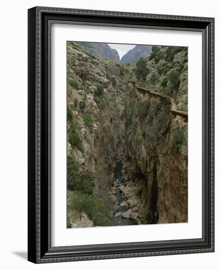 El Chorro Gorge and the Old Catwalk, Malaga Province, Andalucia, Spain, Europe-Maxwell Duncan-Framed Photographic Print