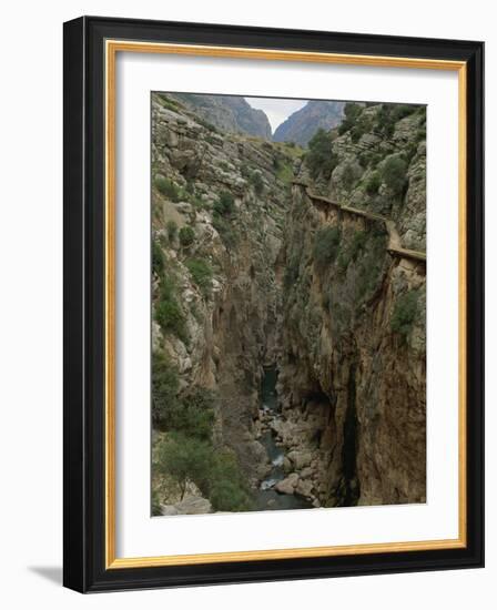 El Chorro Gorge and the Old Catwalk, Malaga Province, Andalucia, Spain, Europe-Maxwell Duncan-Framed Photographic Print