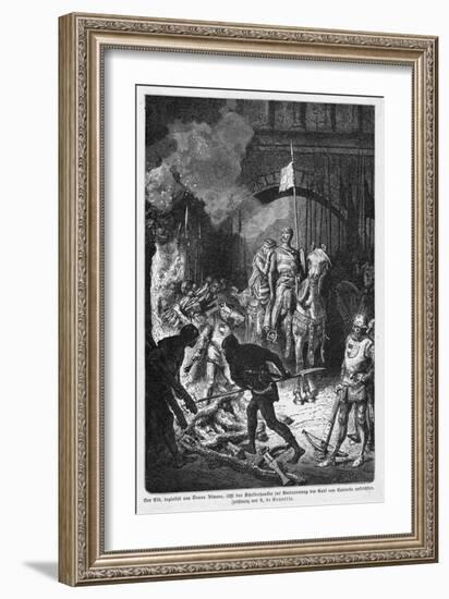 El Cid at Valencia-Alphonse De Neuville-Framed Art Print