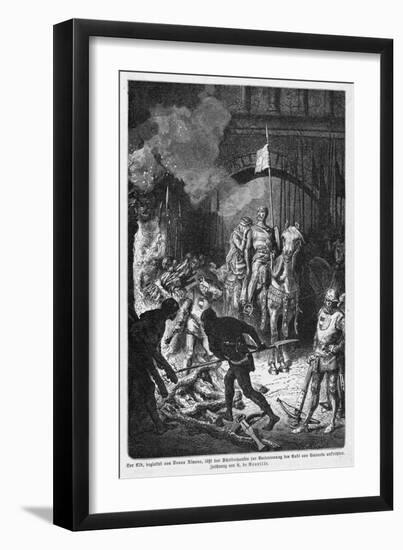 El Cid at Valencia-Alphonse De Neuville-Framed Art Print