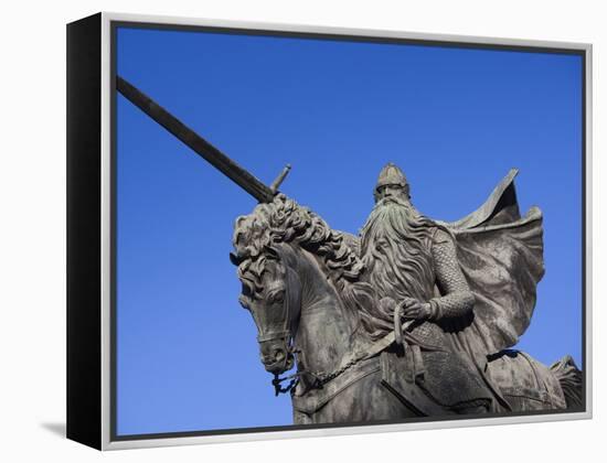 El Cid Statue, Burgos, Spain-Walter Bibikow-Framed Premier Image Canvas
