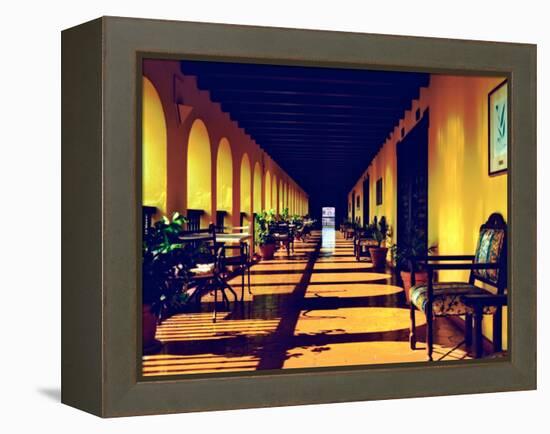 El Convento Hotel, Patio del Nispero, Courtyard, San Juan, Puerto Rico-Greg Johnston-Framed Premier Image Canvas