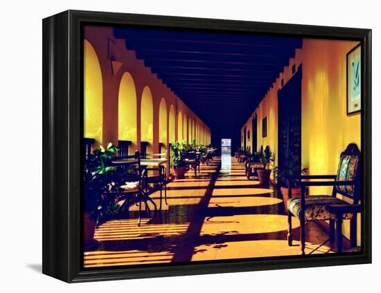 El Convento Hotel, Patio del Nispero, Courtyard, San Juan, Puerto Rico-Greg Johnston-Framed Premier Image Canvas