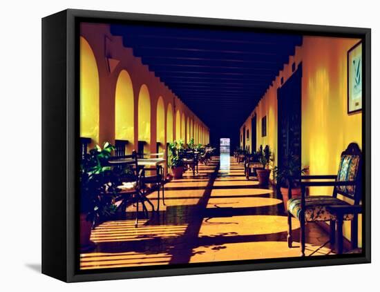 El Convento Hotel, Patio del Nispero, Courtyard, San Juan, Puerto Rico-Greg Johnston-Framed Premier Image Canvas