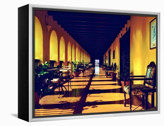 El Convento Hotel, Patio del Nispero, Courtyard, San Juan, Puerto Rico-Greg Johnston-Framed Premier Image Canvas