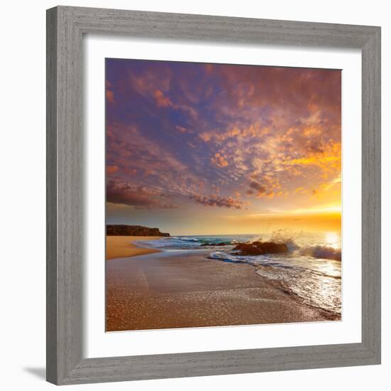 El Cotillo Castillo Beach in Fuerteventura at Canary Islands of Spain-Naturewolrd-Framed Photographic Print