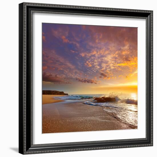 El Cotillo Castillo Beach in Fuerteventura at Canary Islands of Spain-Naturewolrd-Framed Photographic Print