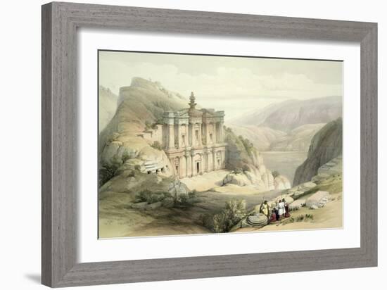 El Deir, Petra, March 8th 1839, Plate 90 from Volume III The Holy Land, Engraved by Louis Haghe-David Roberts-Framed Giclee Print