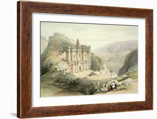 El Deir, Petra, March 8th 1839, Plate 90 from Volume III The Holy Land, Engraved by Louis Haghe-David Roberts-Framed Giclee Print