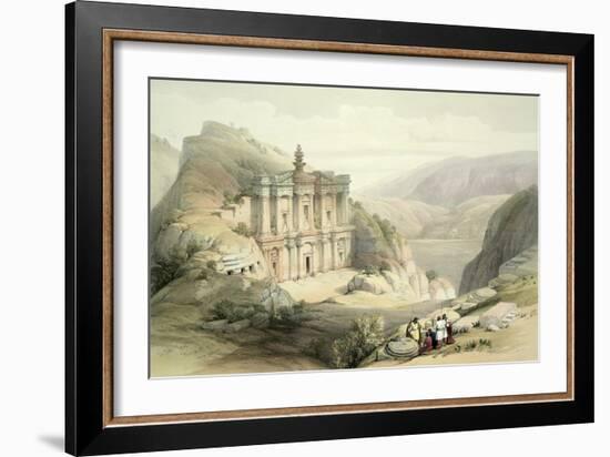 El Deir, Petra, March 8th 1839, Plate 90 from Volume III The Holy Land, Engraved by Louis Haghe-David Roberts-Framed Giclee Print