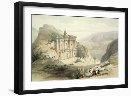 El Deir, Petra, March 8th 1839, Plate 90 from Volume III The Holy Land, Engraved by Louis Haghe-David Roberts-Framed Giclee Print