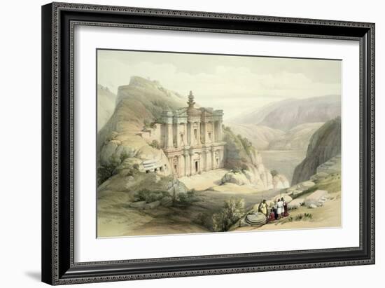 El Deir, Petra, March 8th 1839, Plate 90 from Volume III The Holy Land, Engraved by Louis Haghe-David Roberts-Framed Giclee Print