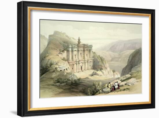 El Deir, Petra, March 8th 1839, Plate 90 from Volume III The Holy Land, Engraved by Louis Haghe-David Roberts-Framed Giclee Print