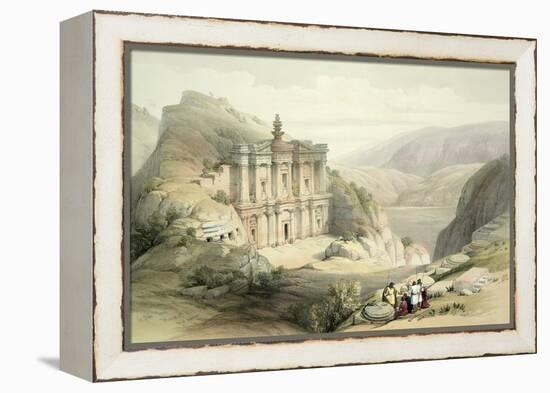 El Deir, Petra, March 8th 1839, Plate 90 from Volume III The Holy Land, Engraved by Louis Haghe-David Roberts-Framed Premier Image Canvas