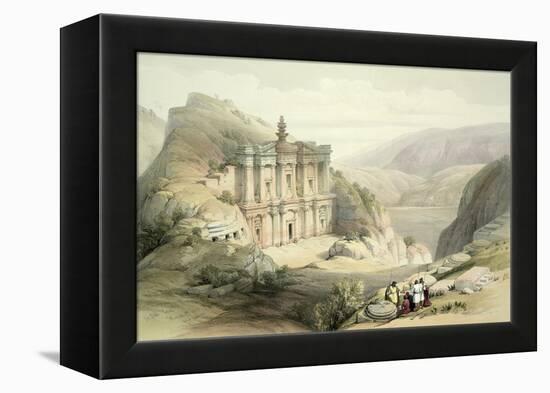 El Deir, Petra, March 8th 1839, Plate 90 from Volume III The Holy Land, Engraved by Louis Haghe-David Roberts-Framed Premier Image Canvas