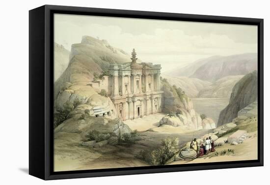 El Deir, Petra, March 8th 1839, Plate 90 from Volume III The Holy Land, Engraved by Louis Haghe-David Roberts-Framed Premier Image Canvas