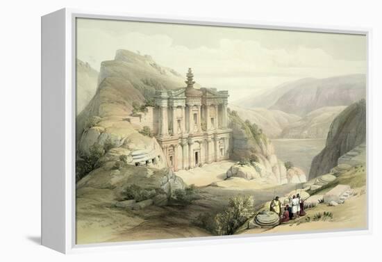 El Deir, Petra, March 8th 1839, Plate 90 from Volume III The Holy Land, Engraved by Louis Haghe-David Roberts-Framed Premier Image Canvas