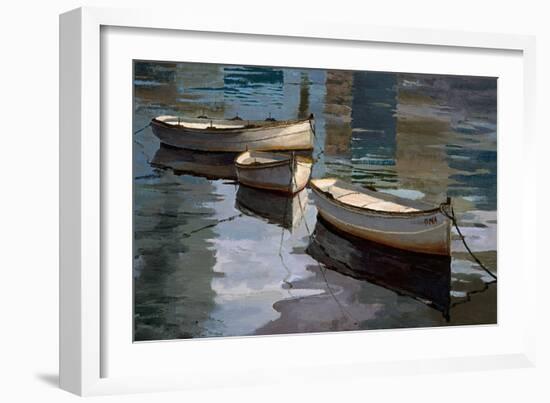 El Descanso de las Tres Barcas-Poch Romeu-Framed Art Print