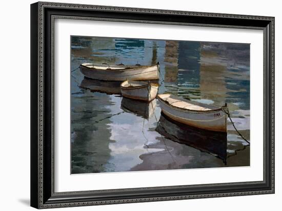 El Descanso de las Tres Barcas-Poch Romeu-Framed Art Print