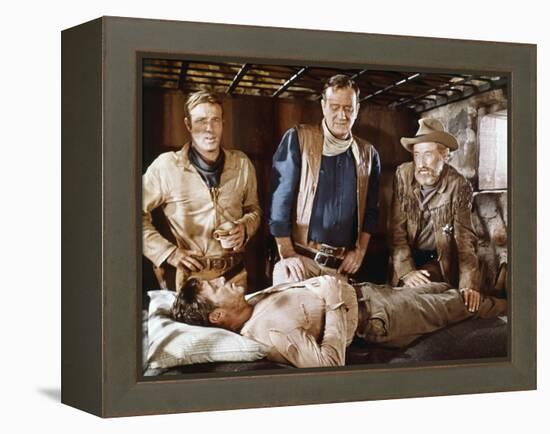 EL DORADO, 1967 directed by HOWARD HAWKS James Caan, John Wayne, Arthur Hunnicutt and Robert Mitchu-null-Framed Stretched Canvas