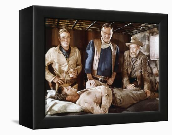 EL DORADO, 1967 directed by HOWARD HAWKS James Caan, John Wayne, Arthur Hunnicutt and Robert Mitchu-null-Framed Stretched Canvas