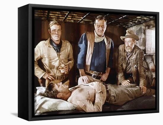 EL DORADO, 1967 directed by HOWARD HAWKS James Caan, John Wayne, Arthur Hunnicutt and Robert Mitchu-null-Framed Stretched Canvas