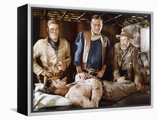 EL DORADO, 1967 directed by HOWARD HAWKS James Caan, John Wayne, Arthur Hunnicutt and Robert Mitchu-null-Framed Stretched Canvas