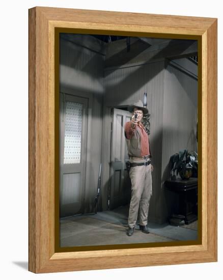 EL DORADO, 1967 directed by HOWARD HAWKS John Wayne (photo)-null-Framed Stretched Canvas